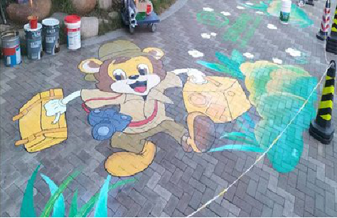 凤县夏季画地面彩绘会遇到的问题