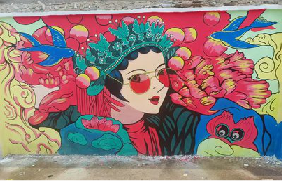 凤县墙体彩绘-网红墙