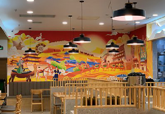 凤县商业空间彩绘介绍。