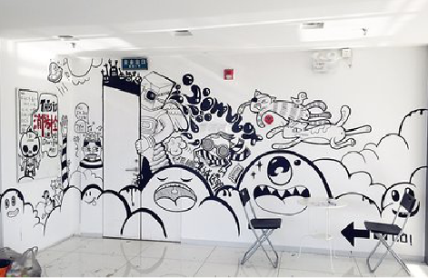 凤县手绘墙并非传统涂鸦。